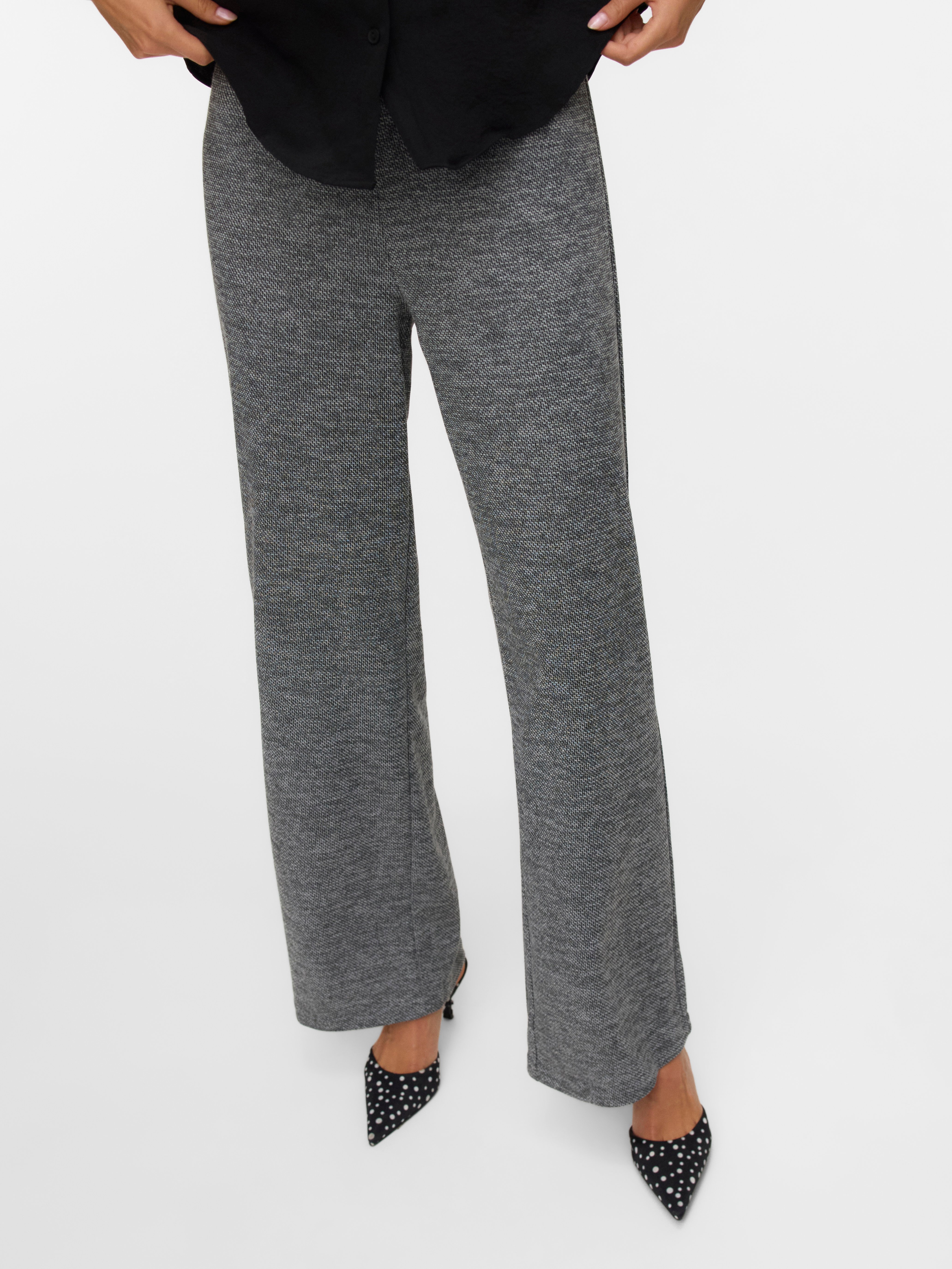 VERO MODA Vmberlin Zamira MW Wide Pant Noos – Pantaloni Donna A Gamba Larga, Modello Danese