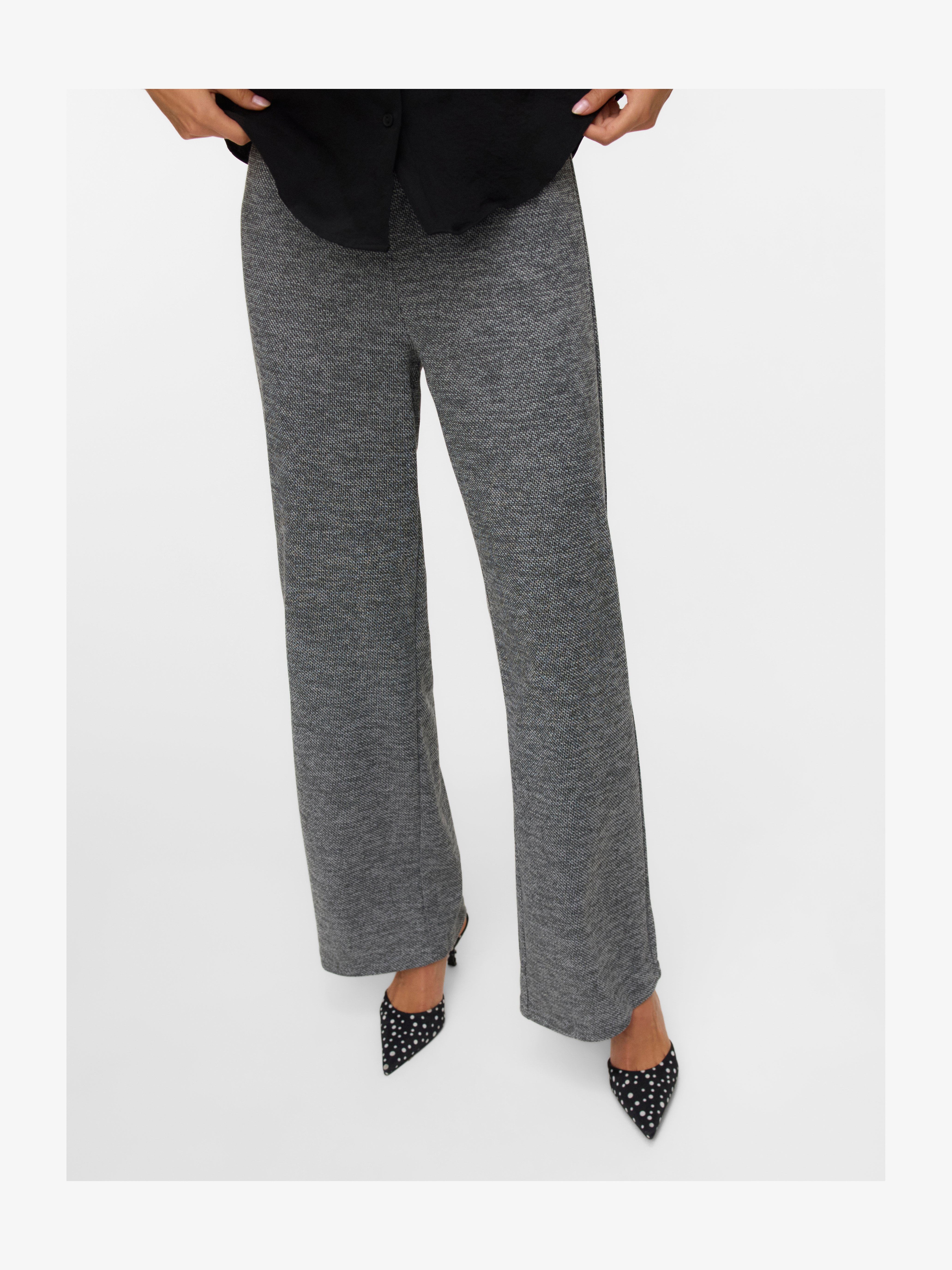 VERO MODA Vmberlin Zamira MW Wide Pant Noos – Pantaloni Donna A Gamba Larga, Modello Danese