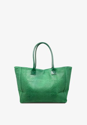 CHICCA BORSE Tote bag - pitonato verde mela