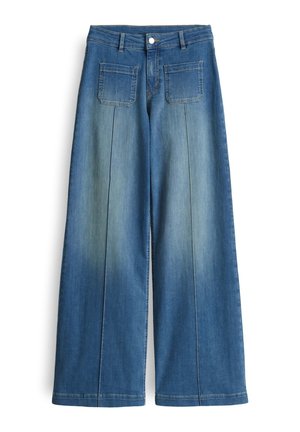 OPUS PANTS MELLY GROOVE - Bootcut jeans - mid pacific blue