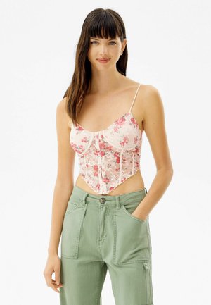 BLONDE STRAPPY TOP - Korset - pink