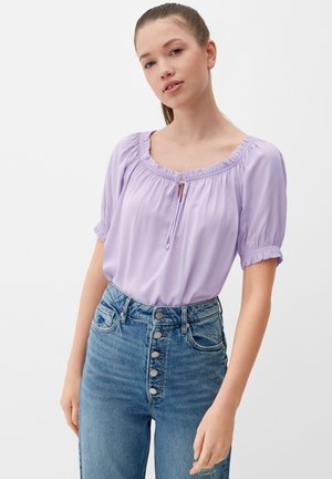 QS MIT BINDEBAND - Bluse - lavendel