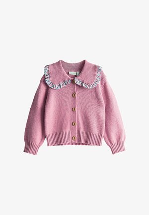REGULAR FIT FLORAL FRILL COLLAR - Vesta na kopčanje - pink