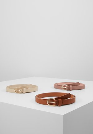 3 PACK - Tailleriem - cognac/rose/beige
