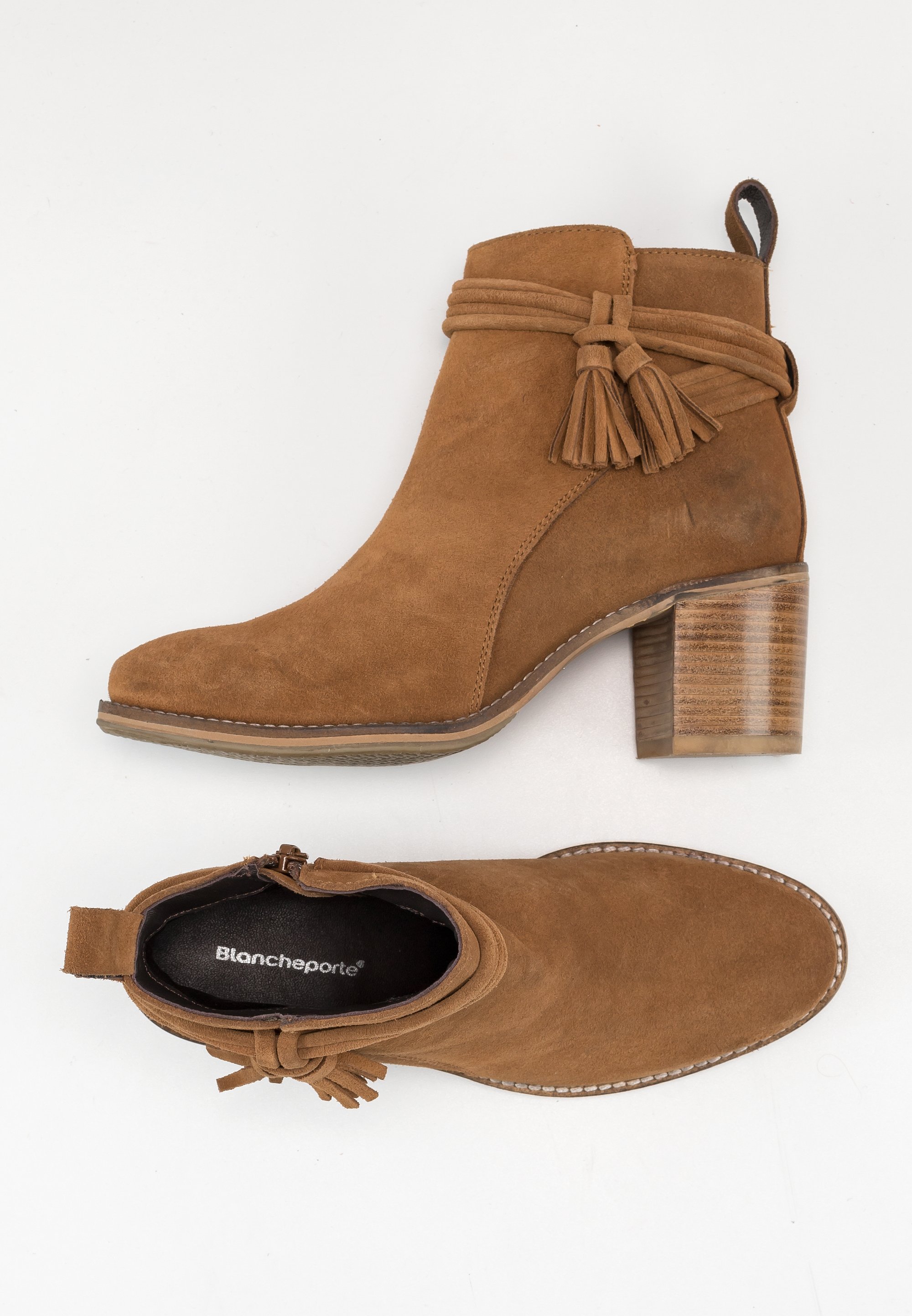 L'Autre Chose Enkellaarsjes met hoge hak brown/bruin (Pre