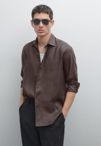 Massimo Dutti - Shirt - dark brown Thumbnail Image 1