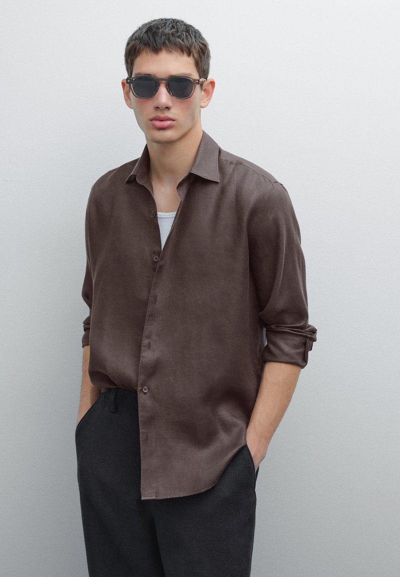 Massimo Dutti - Shirt - dark brown, Enlarge
