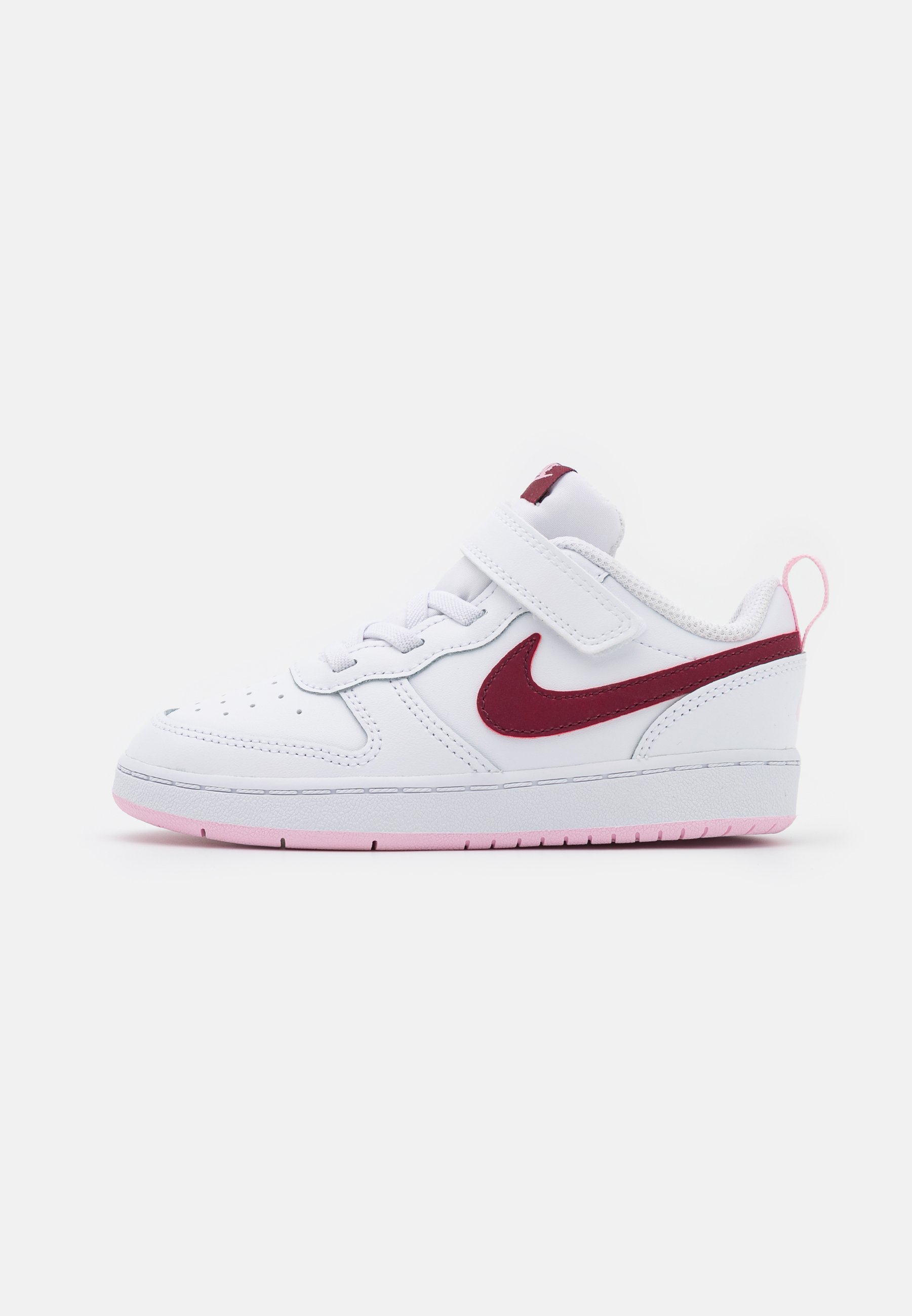 Nike Sportswear COURT BOROUGH 2 - Sneakers basse - white/dark beetroot/bianco