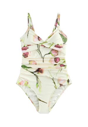TUMMY CONTROL - Ujumistrikoo - cream tulip print