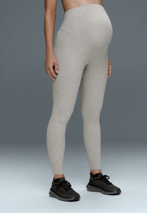 OYSHO, COMFORTLUX 65CM HEATHERED MATERNITY LEGGINGS - Leggings - pale grey