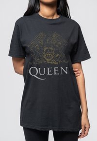 Paradiso Clothing QUEEN GOLD CLASSIC CREST - Print T-shirt - black