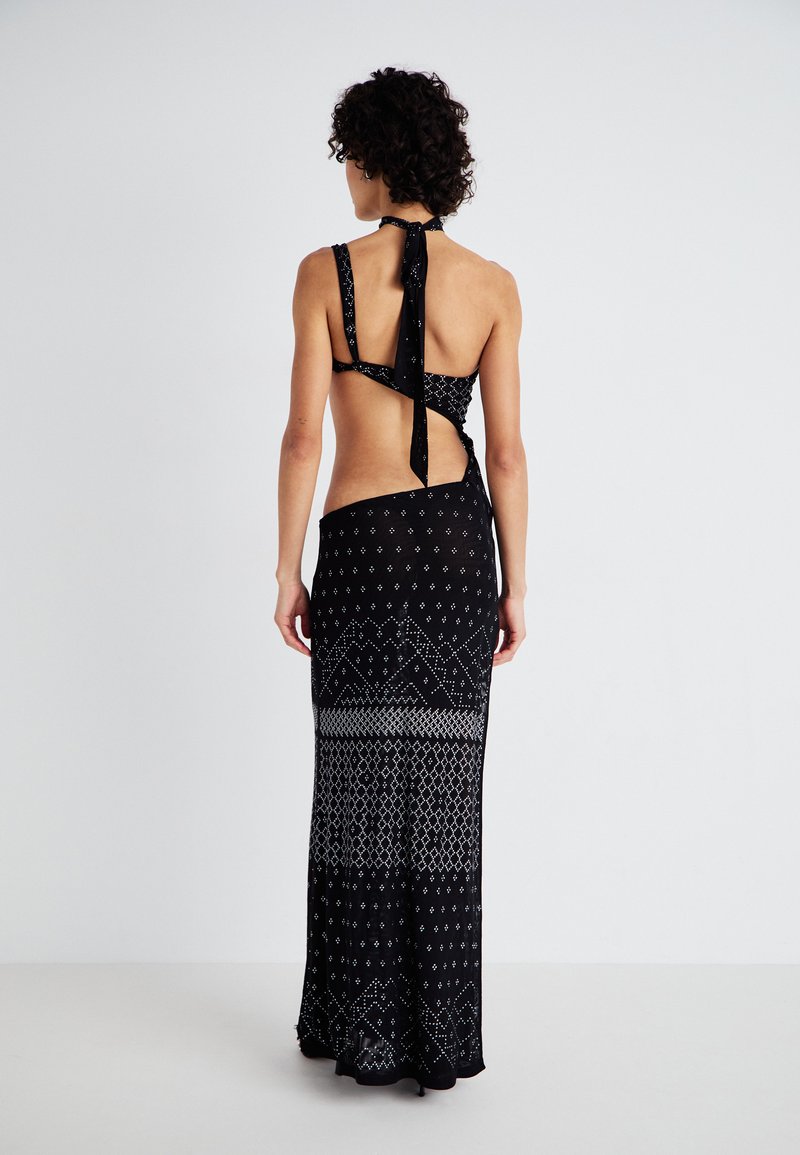 chinese dress ladies Noir Knit Maxi Dress | Jaded London main image 0