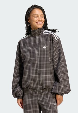 adidas Originals, BLOUSY CHECK TRACK TOP - Verryttelytakki - night brown