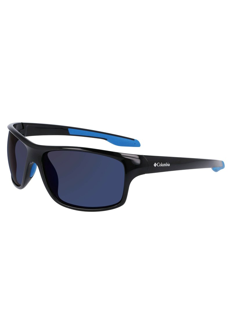 Columbia BURR - Occhiali da sole - shiny black/blue blue mirror