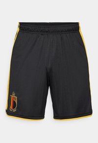 Μαύρη αθλητική βερμούδα με κίτρινες λωρίδες στο πλάι και υφή. Διαθέτει λογότυπο με στέμμα και "Royal Belgian FA 1895" σε κέντημα.