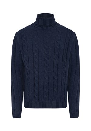 Striktrøje - blue solid