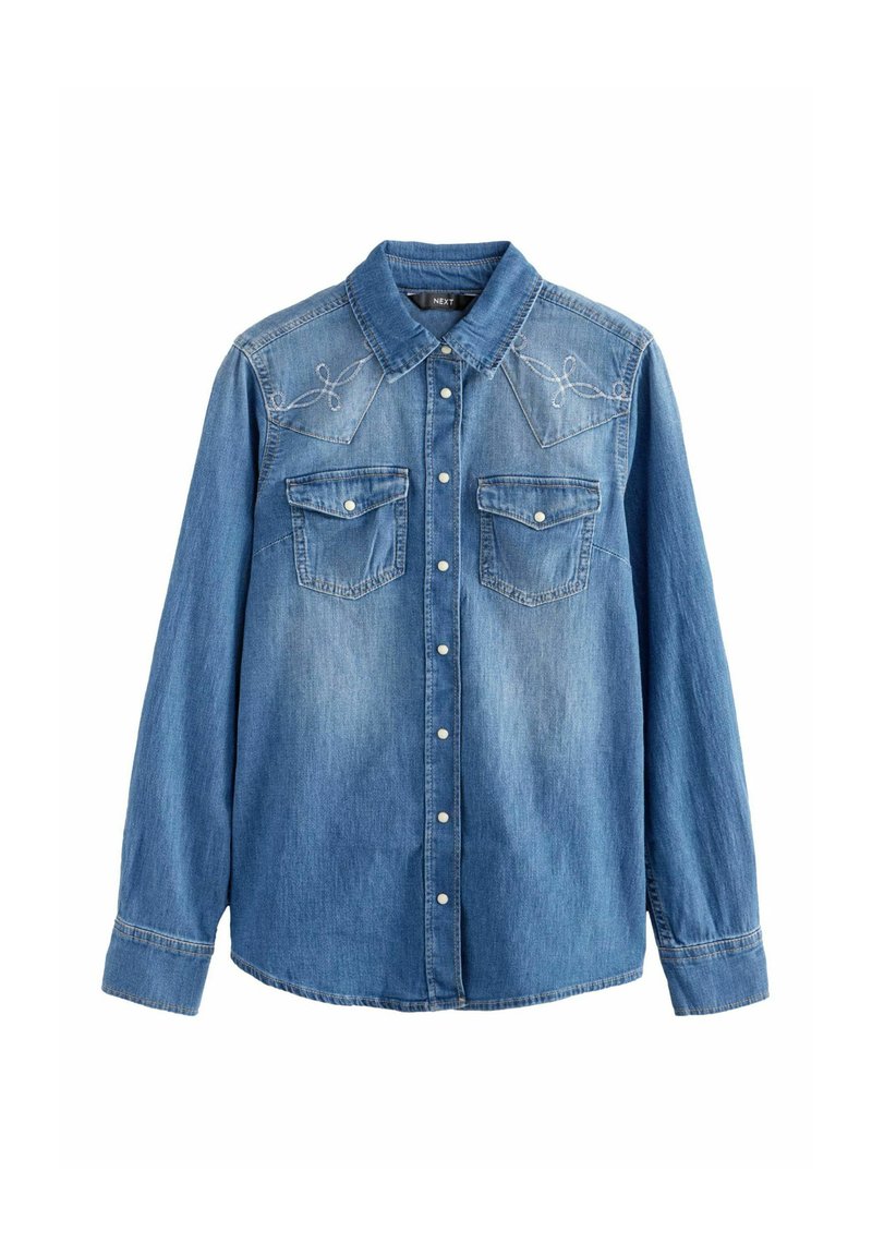 Next SEAM DETAIL WESTERN - REGULAR FIT - Cămașă - blue embroidered