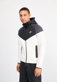 Nike Sportswear - HOODIE - Sweater met rits - white/dark smoke grey/black Miniatuurafbeelding 1