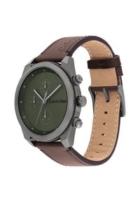 Calvin Klein 25200364 - Montre à aiguilles - dunkelbraun   grau   grau   grün