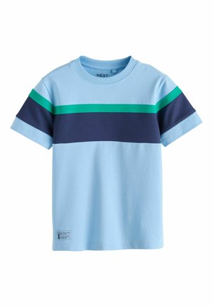Next, NEXT COLOURBLOCK SHORT SLEEVE T-SHIRT (3-16YRS) - Print T-shirt - blue navy textured