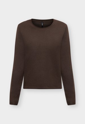 ONLY, ONLLOYAL LS ONECK KNT NOOS - Pullover - chocolate torte detail:melange
