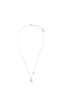 Collana d'argento con un piccolo ciondolo a forma di mano e una minuscola perla d'oro come accentuazione. Presenta una chain delicata e una chiusura a moschettone.
