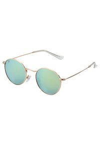 LIAM UNISEX - Sunglasses - gold-coloured/green mirror