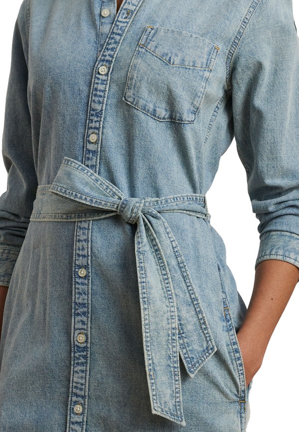 Belted Denim Shirtdress - Denim dress - alicia wash3