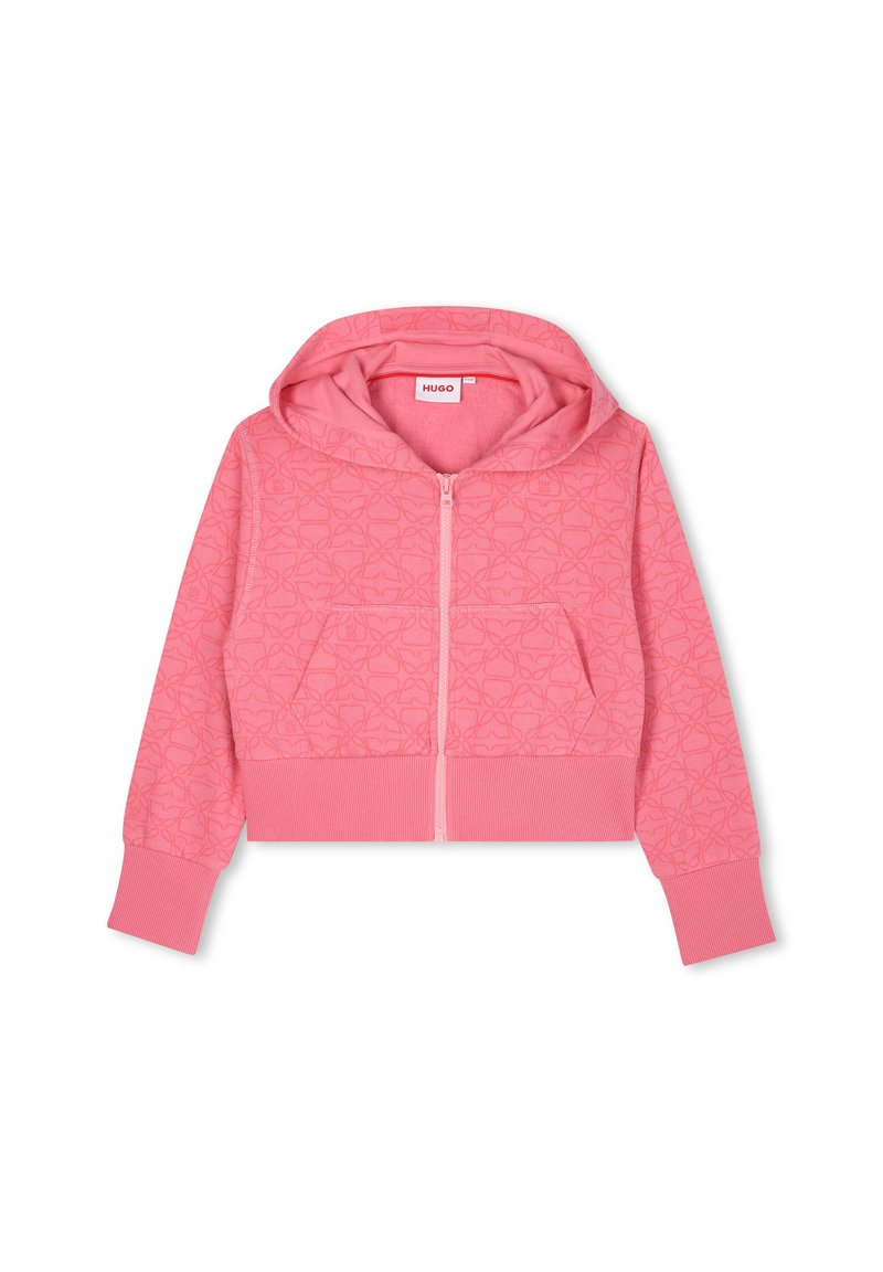 HUGO Kids Sweater met rits donkerroze