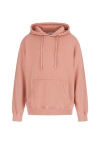 Rožinė palaidinė su priekiniais kišenėmis, turinti raištelį ir išsiuvinėtą "GUESS" logotipą krūtinėje. Pagaminta iš medvilnės mišinio.