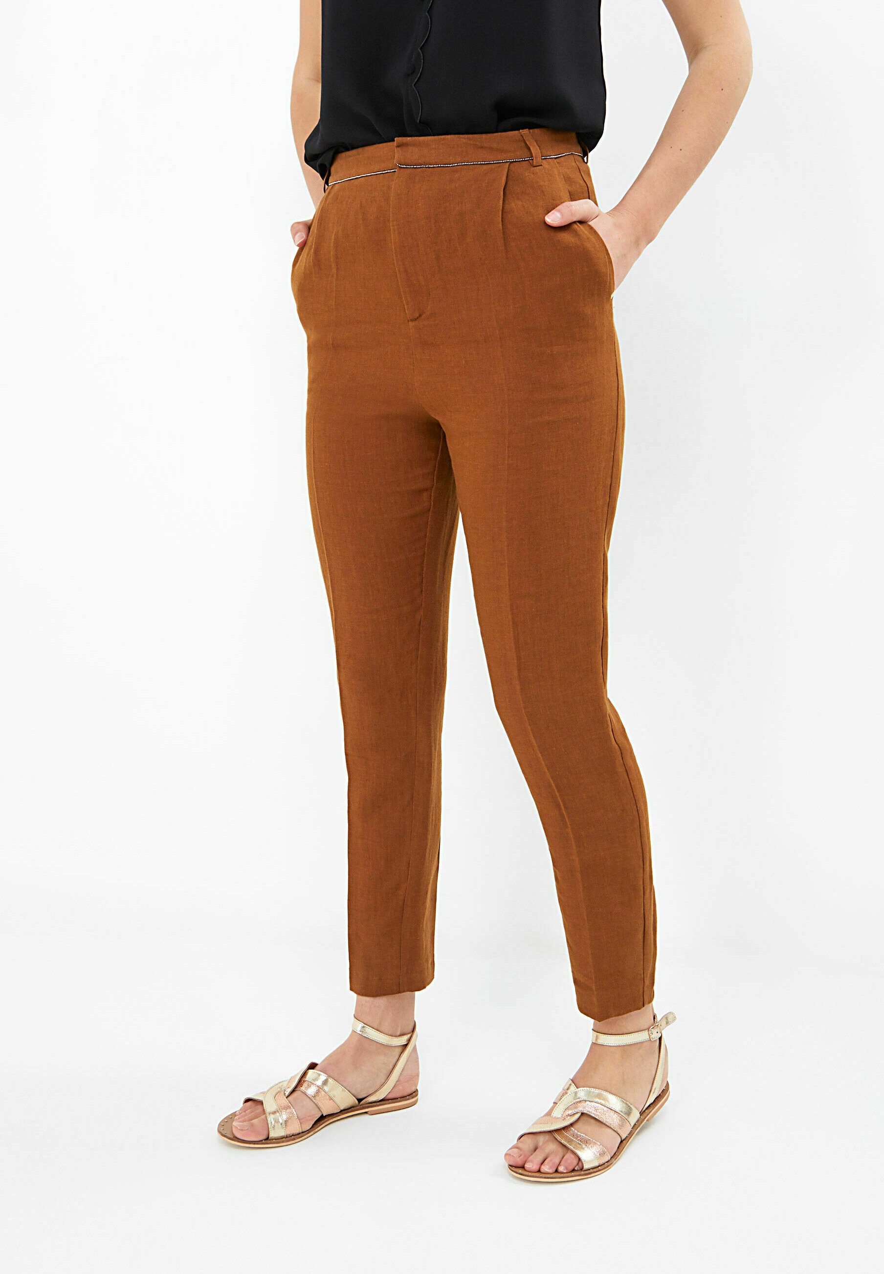 Abbigliamento Donna I.Code by IKKS Pantaloni - camel/sabbia Abbigliamento Donna I.Code by IKKS Pantaloni - camel/sabbia