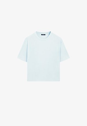 Massimo Dutti OVERSIZE WITH SEAM DETAIL - T-shirt basic - light blue