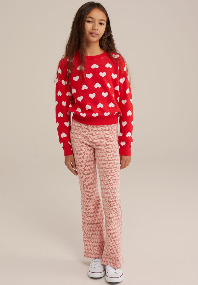 WE Fashion - FLARED - Kelnės - red, Padidinti