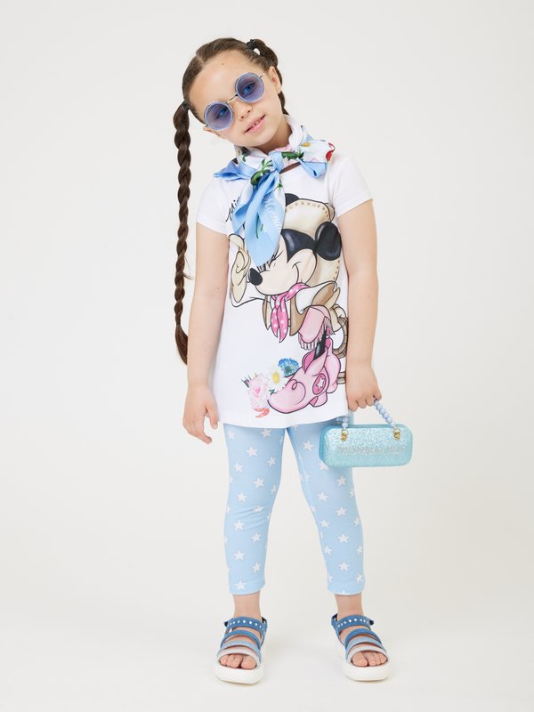 LITTLE STARS - Leggings - Trousers - celeste