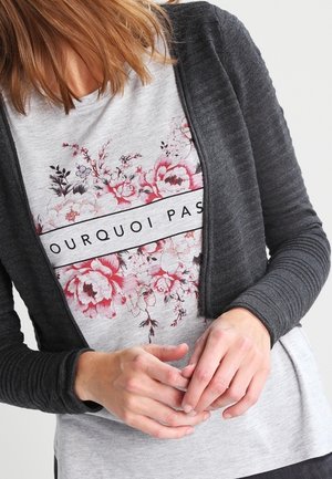 Cardigan - mottled dark grey