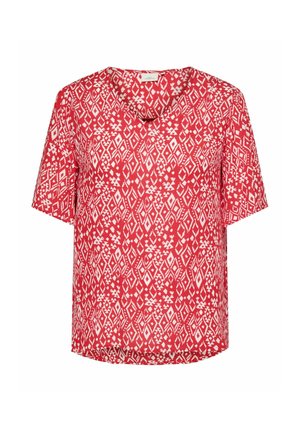 ONLY Carmakoma, BLOUSE CARVIWI BLOUSE - Pusero - poinsettia