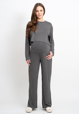 MATERNITY NURSING 2 IN 1 - Long sleeved top - dark grey