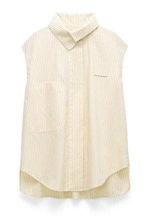 ADOLFO DOMINGUEZ, WRAP FUNNEL NECK STRIPED - Chemisier - yellow stripe