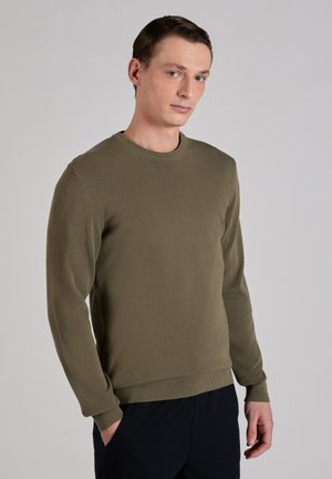 À COL ROND EN - ZANONE  - Trui - olive