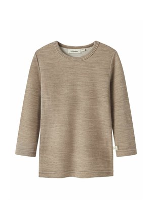 Lil' Atelier TOP SLIM FIT - Strickpullover - sepia tint