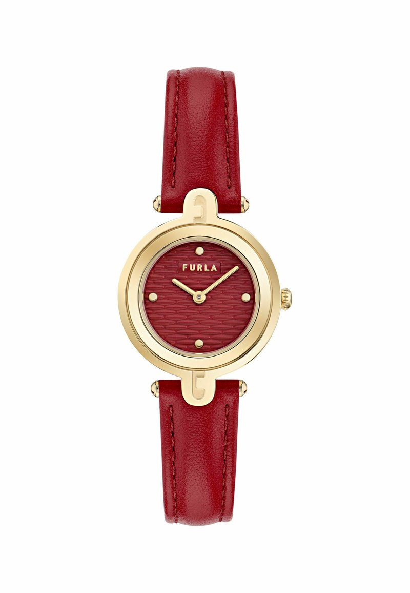 FURLA Watch // Rectangular Stainless Frame // Red Leather Band Furla Nude Women Watch Burgundy Leather | Paris Gallery main image 4