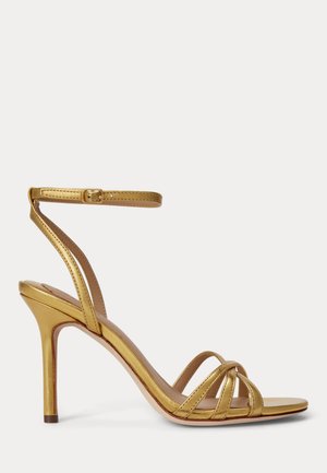 Lauren Ralph Lauren, KENDYL METALLIC NAPPA LEATHER SANDAL - Kõrge kontsaga sandaalid - modern gold-colored