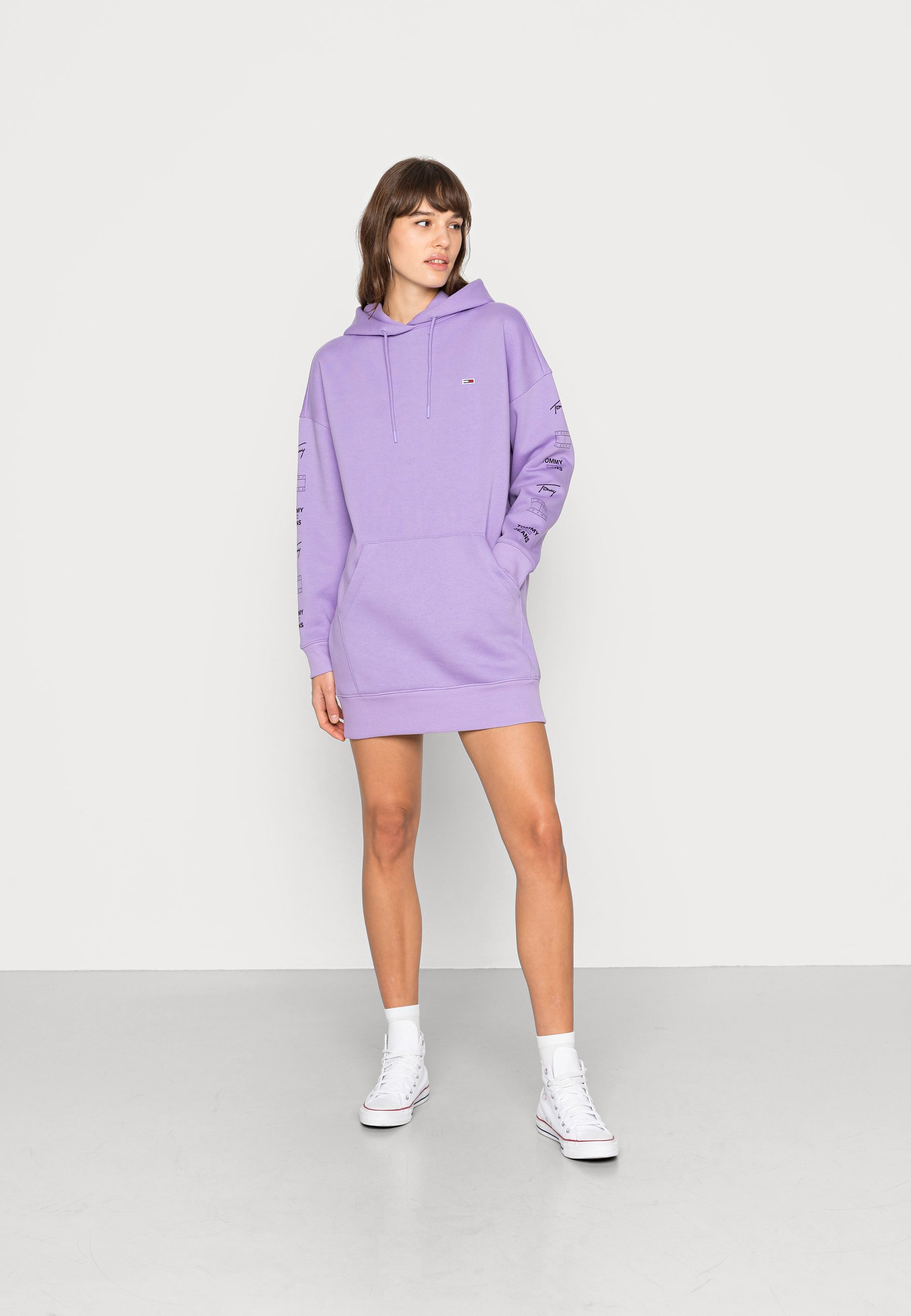 Tommy Jeans LOGO REPEAT HOODIE DRESS 