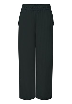 Street One, HIGH-WAIST WIDE-LEG PANTS IN A LOOSE FIT - Pantalon classique - deep bound green