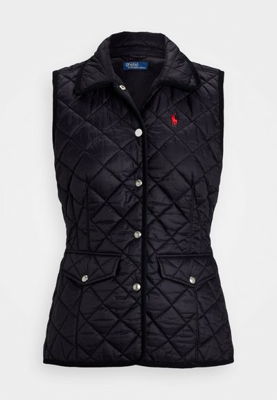 Polo Ralph Lauren CORDUROY TRIM QUILTED VEST - Vest - black