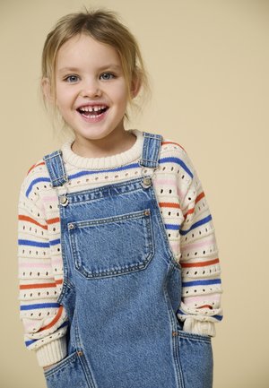 ONLY MINI KMGSTINA LIFE O NECK  - Maglione - tofu/bleached mauve/tigerlily/french blue