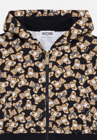 MOSCHINO Tröja med dragkedja - black
