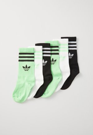 CREW UNISEX 6 PACK - Chaussettes - black/white/lime burst