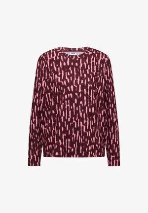 Cecil, LANGARM SHIRT MIT RUNDHALS UND PRINT - Langærmet T-shirt - red wine melange