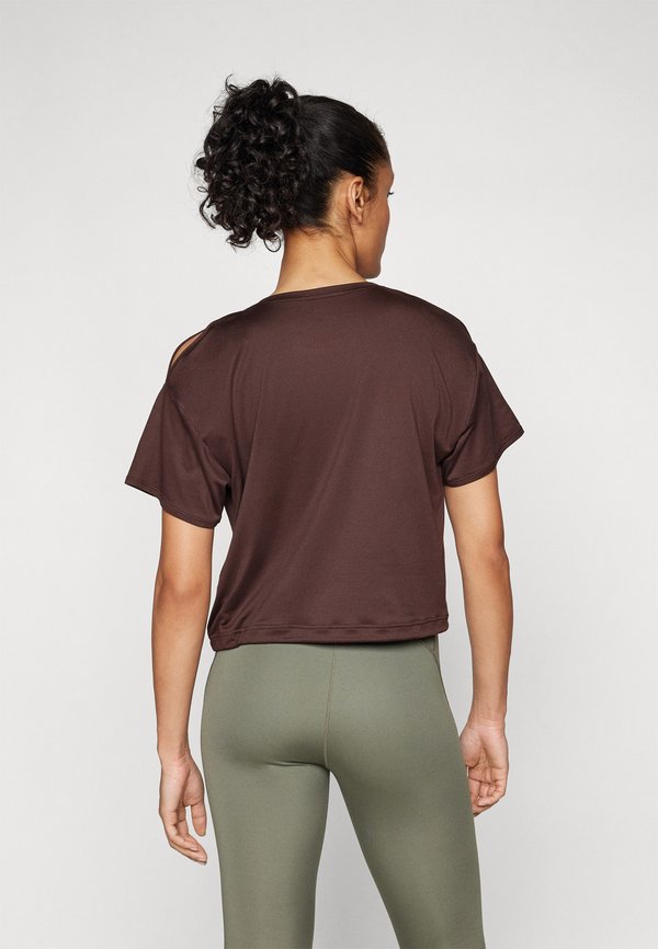 NAGINO FLEX  SHORT SLEEVE TOP - Sports T-shirt - coffee3